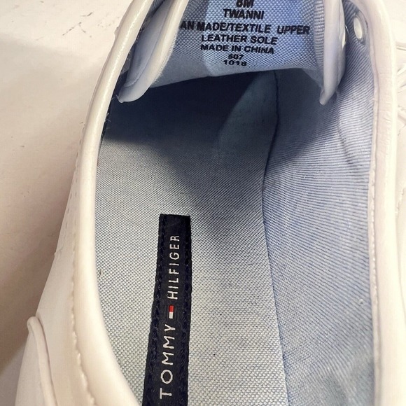 Tommy Hilfiger Women's 8 Twanni White Leather Preppy Sporty Nautical‎ - Picture 8 of 12